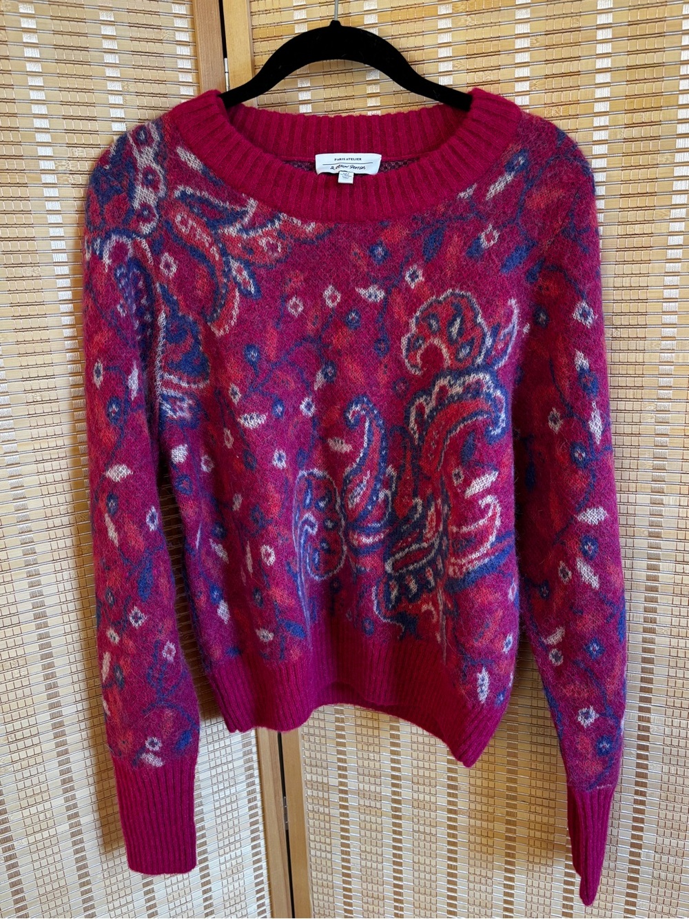 & Other Stories Paisley Jacquard Alpaca Blend Sweater Small